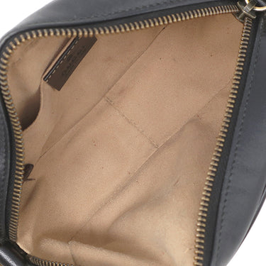グッチ GUCCI GGマーモント ミニ カメラバッグ 448065 ブラック レザー ショルダーバッグ ゴールド金具 黒 チェーンショルダー