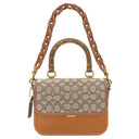 コーチ COACH ローグ トップハンドル シグネチャー ブラウン レザー ジャカード 天然スネークスキン 2WAYバッグ ゴールド金具 スネークスキン ジャカード