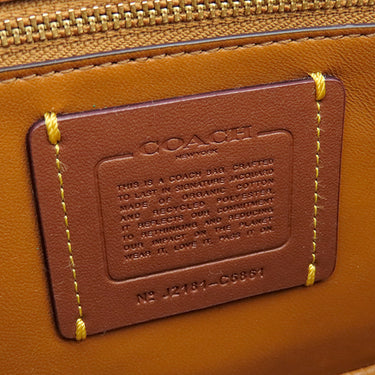 コーチ COACH ローグ トップハンドル シグネチャー ブラウン レザー ジャカード 天然スネークスキン 2WAYバッグ ゴールド金具 スネークスキン ジャカード