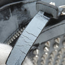 クリスチャンルブタン Christian Louboutin ルビファンク ブルー レザー ラバー ボディバッグ シルバー金具 ブルーグレー 赤 ロゴ スパイクスタッズ グラフィック