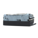 クリスチャンルブタン Christian Louboutin ルビファンク ブルー レザー ラバー ボディバッグ シルバー金具 ブルーグレー 赤 ロゴ スパイクスタッズ グラフィック