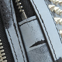 クリスチャンルブタン Christian Louboutin ルビファンク ブルー レザー ラバー ボディバッグ シルバー金具 ブルーグレー 赤 ロゴ スパイクスタッズ グラフィック