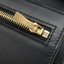 セリーヌ CELINE ミディアム ストラップウォレット 10B643 ブラック レザー 二つ折り財布 ゴールド金具 黒 ロゴ コンパクトウォレット
