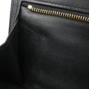 セリーヌ CELINE ミディアム ストラップウォレット 10B643 ブラック レザー 二つ折り財布 ゴールド金具 黒 ロゴ コンパクトウォレット