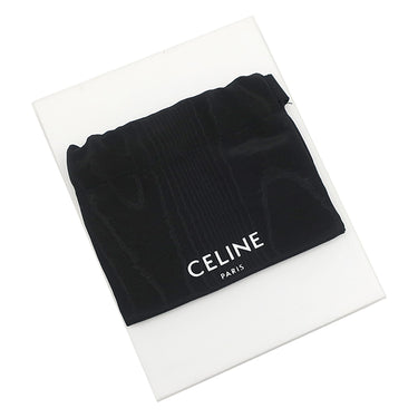 セリーヌ CELINE ミディアム ストラップウォレット 10B643 ブラック レザー 二つ折り財布 ゴールド金具 黒 ロゴ コンパクトウォレット