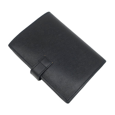 セリーヌ CELINE ミディアム ストラップウォレット 10B643 ブラック レザー 二つ折り財布 ゴールド金具 黒 ロゴ コンパクトウォレット