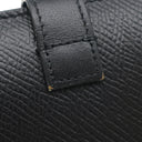 セリーヌ CELINE ミディアム ストラップウォレット 10B643 ブラック レザー 二つ折り財布 ゴールド金具 黒 ロゴ コンパクトウォレット