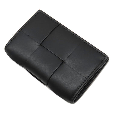 ボッテガヴェネタ BOTTEGA VENETA カセット ビジネスカードケース 755370VBWD38803 ブラック カーフ カードケース シルバー金具 名刺入れ マキシイントレチャート