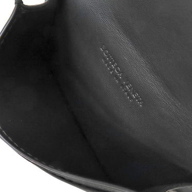 ボッテガヴェネタ BOTTEGA VENETA カセット ビジネスカードケース 755370VBWD38803 ブラック カーフ カードケース シルバー金具 名刺入れ マキシイントレチャート