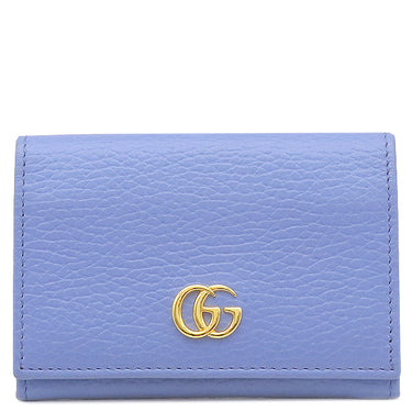 グッチ GUCCI ダブルG ‎456126 ライトブルー×ピンク レザー カードケース ゴールド金具 日本限定 名刺入れ