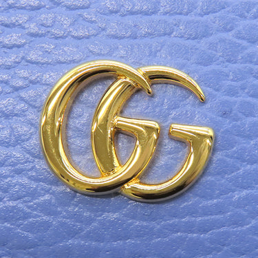 グッチ GUCCI ダブルG ‎456126 ライトブルー×ピンク レザー カードケース ゴールド金具 日本限定 名刺入れ