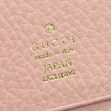 グッチ GUCCI ダブルG ‎456126 ライトブルー×ピンク レザー カードケース ゴールド金具 日本限定 名刺入れ