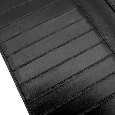 エルメス HERMES ロングウォレット ブラック ボックスカーフ 長財布 黒 2つ折り 札入れ カード入れ