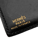 エルメス HERMES ロングウォレット ブラック ボックスカーフ 長財布 黒 2つ折り 札入れ カード入れ