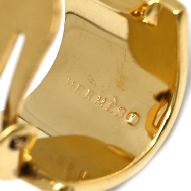 エルメス Hermes エマイユ グリーン×マルチカラー GP 七宝焼き イヤリング ゴールド金具 緑 赤 黄 七宝 ライオン 動物 クリップ