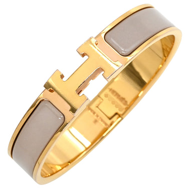 エルメス HERMES クリックH PM マロングラッセ×ゴールド GP エナメル ブレスレット Hブレス クリッククラック