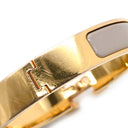 エルメス HERMES クリックH PM マロングラッセ×ゴールド GP エナメル ブレスレット Hブレス クリッククラック