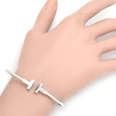 ティファニー Tiffany & Co Tワイヤー ホワイトゴールド K18WG ブレスレット T&Co. バングル