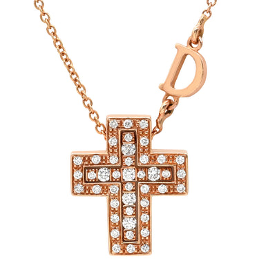 ダミアーニ DAMIANI ベルエポック ダイヤモンド XXS 20083570 ピンクゴールド K18PG ダイヤモンド ネックレス 18金 PG クロス 十字架 ペンダント