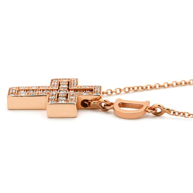 ダミアーニ DAMIANI ベルエポック ダイヤモンド XXS 20083570 ピンクゴールド K18PG ダイヤモンド ネックレス 18金 PG クロス 十字架 ペンダント
