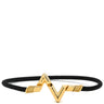 ルイヴィトン LOUIS VUITTON プレイ ヴォルト アップサイドダウン Q05413 ブラック×イエローゴールド K18YG ブラックコード 15 ブレスレット 18K 750 YG 黒コード