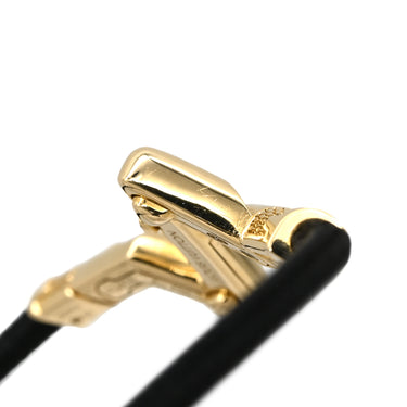 ルイヴィトン LOUIS VUITTON プレイ ヴォルト アップサイドダウン Q05413 ブラック×イエローゴールド K18YG ブラックコード 15 ブレスレット 18K 750 YG 黒コード