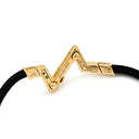 ルイヴィトン LOUIS VUITTON プレイ ヴォルト アップサイドダウン Q05413 ブラック×イエローゴールド K18YG ブラックコード 15 ブレスレット 18K 750 YG 黒コード