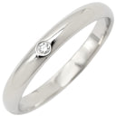カルティエ Cartier ウエディング バンドリング 1Pダイヤ B4083500 プラチナシルバー Pt950 ダイヤモンド #49(JP9) リング 指輪 プラチナ 甲丸リング シンプル 9号