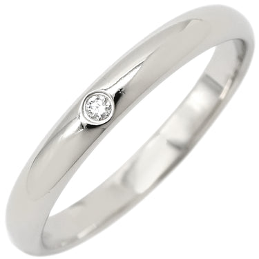 カルティエ Cartier ウエディング バンドリング 1Pダイヤ B4083500 プラチナシルバー Pt950 ダイヤモンド #49(JP9) リング 指輪 プラチナ 甲丸リング シンプル 9号