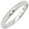 カルティエ Cartier ウエディング バンドリング 1Pダイヤ B4083500 プラチナシルバー Pt950 ダイヤモンド #49(JP9) リング 指輪 プラチナ 甲丸リング シンプル 9号