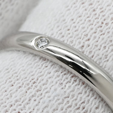 カルティエ Cartier ウエディング バンドリング 1Pダイヤ B4083500 プラチナシルバー Pt950 ダイヤモンド #49(JP9) リング 指輪 プラチナ 甲丸リング シンプル 9号