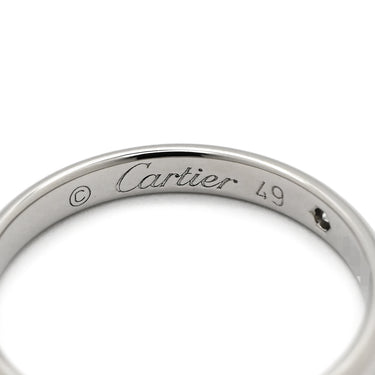 カルティエ Cartier ウエディング バンドリング 1Pダイヤ B4083500 プラチナシルバー Pt950 ダイヤモンド #49(JP9) リング 指輪 プラチナ 甲丸リング シンプル 9号