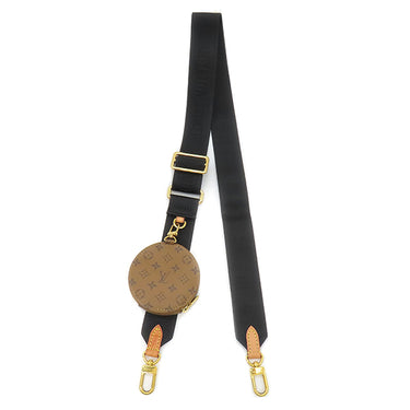 ルイヴィトン Louis Vuitton モノグラムリバース ショルダー J02522 ブラック キャンバス モノグラムリバースキャンバス ショルダーストラップ ゴールド金具 コインケース付