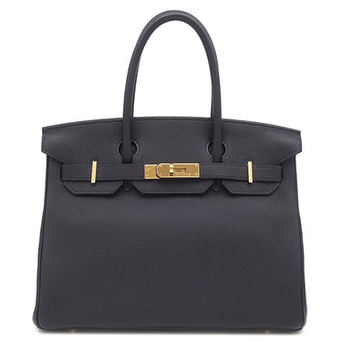 エルメス HERMES バーキン30 キャバン トゴ ハンドバッグ ゴールド金具 濃紺