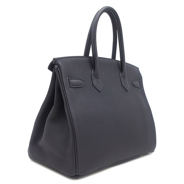エルメス HERMES バーキン30 キャバン トゴ ハンドバッグ ゴールド金具 濃紺