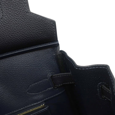 エルメス HERMES バーキン30 キャバン トゴ ハンドバッグ ゴールド金具 濃紺