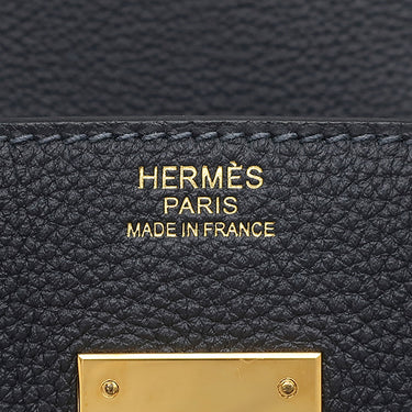 エルメス HERMES バーキン30 キャバン トゴ ハンドバッグ ゴールド金具 濃紺