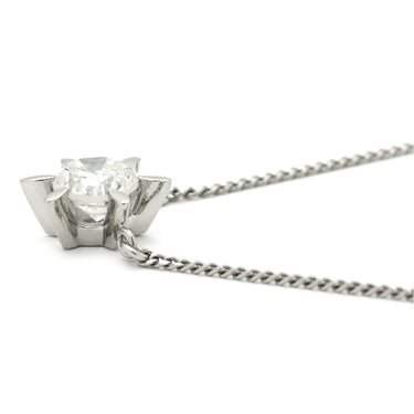 ノンブランド NON BRAND ダイヤモンド 0.647ct ペンダント プラチナシルバー Pt850 ダイヤモンド ネックレス 1粒 1石 ラウンドブリリアントカット