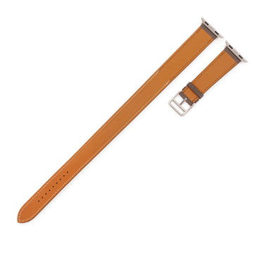 エルメス HERMES 純正 アップルウォッチ 38 40 41mm用 エタン べトン レザー ステンレススチール 腕時計パーツ ヴォースイフト ドゥブルトゥール ベルト 32ｍｍ 尾錠付き