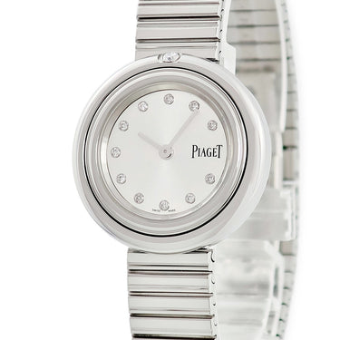 腕時計 ピアジェ PIAGET ポセション G0A48380 クオーツ レディース 純正ダイヤ シルバー サンレイ 回転ベゼル