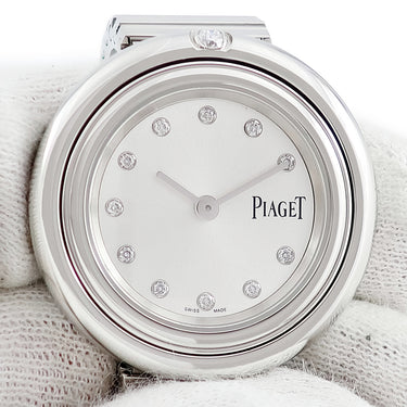 腕時計 ピアジェ PIAGET ポセション G0A48380 クオーツ レディース 純正ダイヤ シルバー サンレイ 回転ベゼル