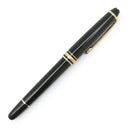 モンブラン Montblanc マイスターシュテュック クラシック ローラーボール ブラック×ゴールド メタル プレシャスレジン ボールペン ゴールド金具 黒インク インク切れ