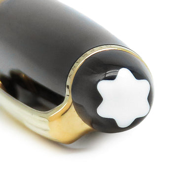 モンブラン Montblanc マイスターシュテュック クラシック ローラーボール ブラック×ゴールド メタル プレシャスレジン ボールペン ゴールド金具 黒インク インク切れ