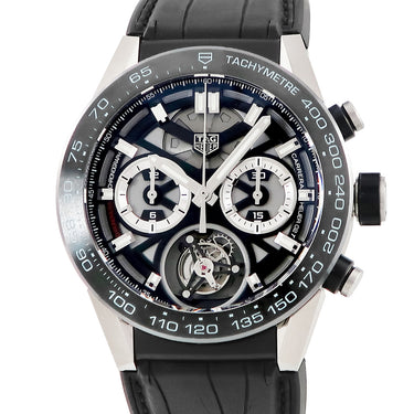 腕時計 タグホイヤー TAG Heuer カレラ キャリバー ホイヤー02T トゥールビヨン CAR5A8Y.FC6377 自動巻き メンズ 新品同様 クロノグラフ