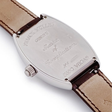 腕時計 フランクミュラー FRANCK MULLER トノウカーベックス ヴェガス 5850VEGAS 自動巻き メンズ OH済 K18WG無垢 青針 ルーレット