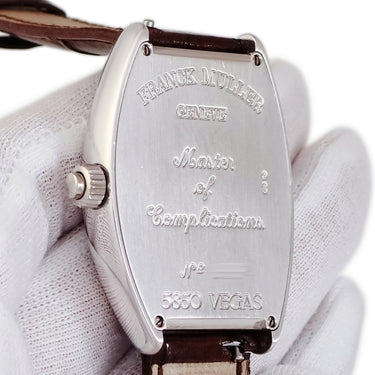 腕時計 フランクミュラー FRANCK MULLER トノウカーベックス ヴェガス 5850VEGAS 自動巻き メンズ OH済 K18WG無垢 青針 ルーレット