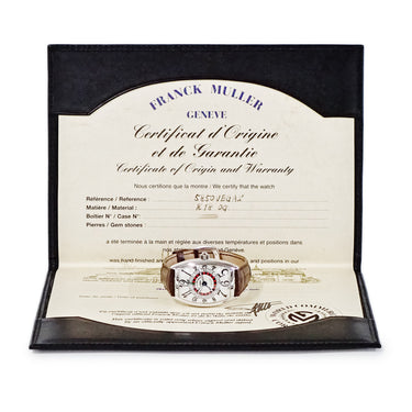 腕時計 フランクミュラー FRANCK MULLER トノウカーベックス ヴェガス 5850VEGAS 自動巻き メンズ OH済 K18WG無垢 青針 ルーレット