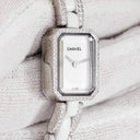 腕時計 シャネル CHANEL プルミエール H2146 クオーツ レディース K18WG×セラミック コンビ 純正ダイヤ ホワイト 白