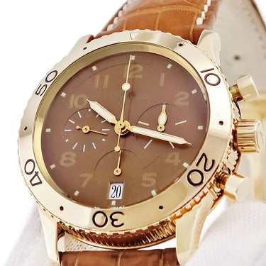 腕時計 ブレゲ BREGUET タイプXX トランスアトランティック 3820BA/A2/3W6 自動巻き メンズ K18YG無垢 フライバック クロノグラフ