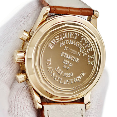 腕時計 ブレゲ BREGUET タイプXX トランスアトランティック 3820BA/A2/3W6 自動巻き メンズ K18YG無垢 フライバック クロノグラフ